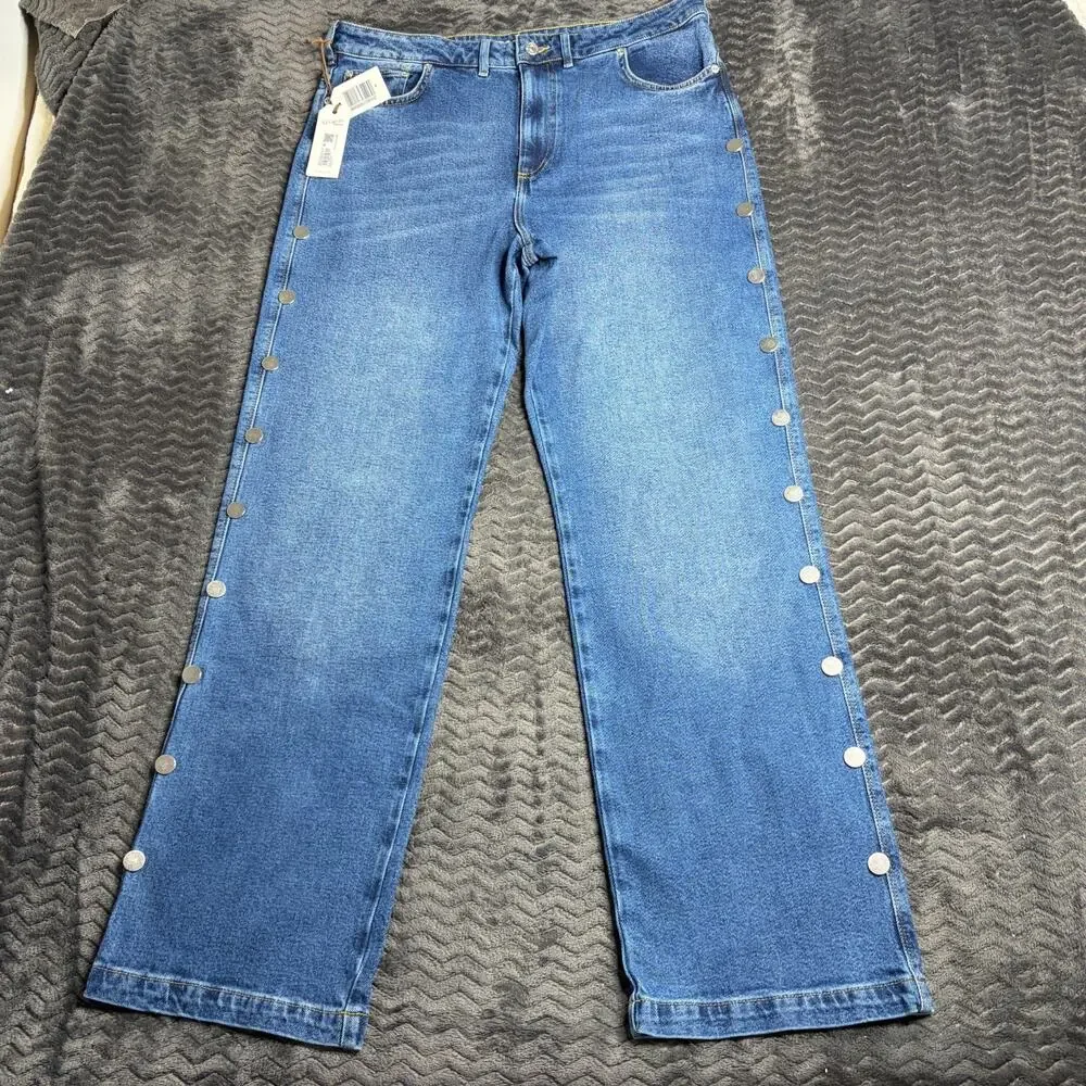 Tecovas western goods Women's Vintage High Rise Jean Medium Wash Denim 32x31 NWT